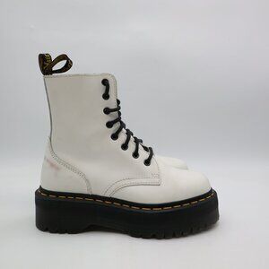 Dr. Martens Jadon Platform Boots Women’s Size 6 White Leather NJ004